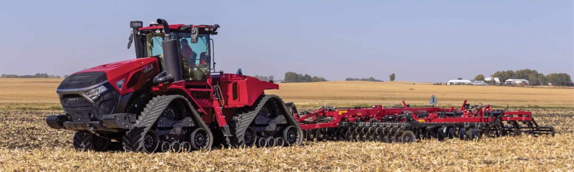 Case combine, tractor, and grain cart